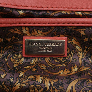 Pre-owned VERSACE Vanitas Medusa Orange leather shoulderbag | stylenewstar