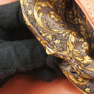 Pre-owned VERSACE Vanitas Medusa Orange leather shoulderbag | stylenewstar