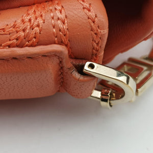 Pre-owned VERSACE Vanitas Medusa Orange leather shoulderbag | stylenewstar