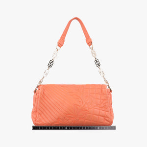 Pre-owned VERSACE Vanitas Medusa Orange leather shoulderbag | stylenewstar