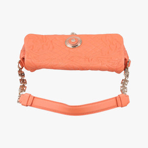 Pre-owned VERSACE Vanitas Medusa Orange leather shoulderbag | stylenewstar