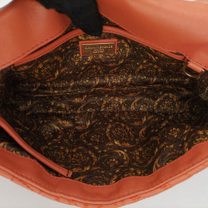Pre-owned VERSACE Vanitas Medusa Orange leather shoulderbag | stylenewstar