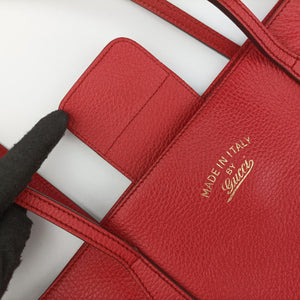 Pre-owned Gucci Swing Red Leather 354397 shoulderbag | stylenewstar