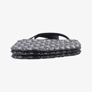 Pre-owned Christian Dior Saddle Navy×Gray Jacquard shoulderbag | stylenewstar
