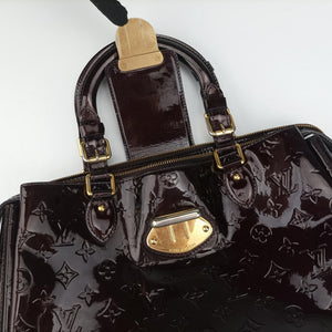 Pre-owned Louis Vuitton Melrose Avenue AMARANTE Vernis M93757 handbag | stylenewstar