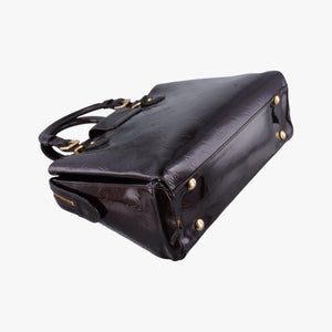 Pre-owned Louis Vuitton Melrose Avenue AMARANTE Vernis M93757 handbag | stylenewstar
