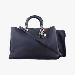 Pre-owned Christian Dior Diorissimo Black Leather shoulderbag | stylenewstar