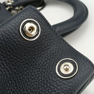 Pre-owned Christian Dior Diorissimo Black Leather shoulderbag | stylenewstar