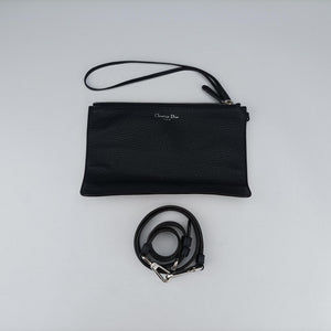 Pre-owned Christian Dior Diorissimo Black Leather shoulderbag | stylenewstar