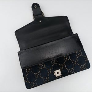 Pre-owned Gucci Dionysus Navy velour 400249 shoulderbag | stylenewstar