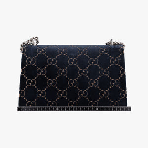 Pre-owned Gucci Dionysus Navy velour 400249 shoulderbag | stylenewstar