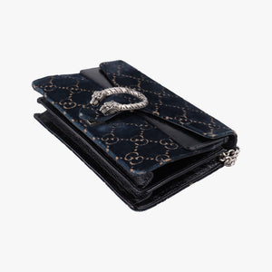 Pre-owned Gucci Dionysus Navy velour 400249 shoulderbag | stylenewstar