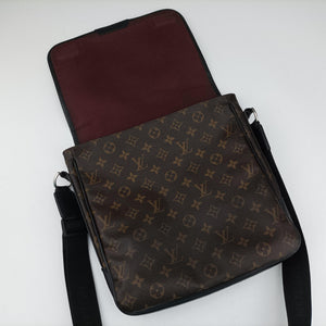 Pre-owned Louis Vuitton BASS MM brown Monogram Macassar M56715 shoulderbag | stylenewstar