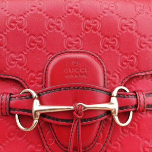 Secondhand Gucci Emily Red Leather 295403 shoulderbag | stylenewstar