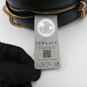 Pre-owned VERSACE Medusa Black Leather shoulderbag | stylenewstar