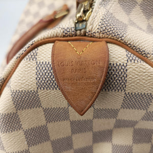 Pre-owned Louis Vuitton Speedy 35 Azur Damier Canvas N41535 handbag | stylenewstar