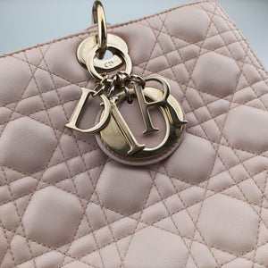 Vintage Christian Dior Lady Dior Pink lambskin shoulderbag | stylenewstar