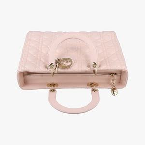 Vintage Christian Dior Lady Dior Pink lambskin shoulderbag | stylenewstar