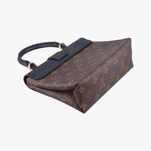 Pre-owned Louis Vuitton Rocky BB Brown×black Monogram canvas×calf leather M44797 shoulderbag | stylenewstar