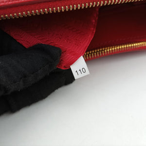 Pre-owned Prada Galleria Red SAFFIANO Patent BN1801 shoulderbag | stylenewstar