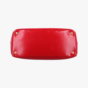 Pre-owned Prada Galleria Red SAFFIANO Patent BN1801 shoulderbag | stylenewstar