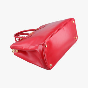 Pre-owned Prada Galleria Red SAFFIANO Patent BN1801 shoulderbag | stylenewstar