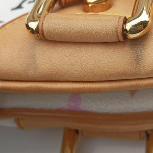 Pre-owned Louis Vuitton CLAUDIA white Monogram Multicolor M40193 handbag | stylenewstar