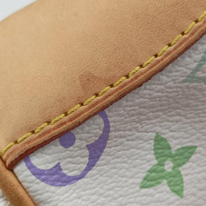 Pre-owned Louis Vuitton CLAUDIA white Monogram Multicolor M40193 handbag | stylenewstar