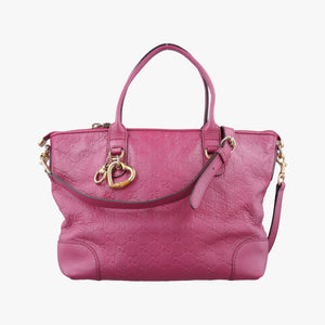 Pre-owned Gucci Guccissima Heart Bit Rose Leather 269957 shoulderbag | stylenewstar
