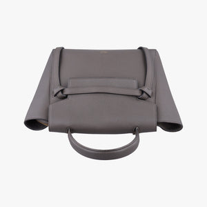 Pre-owned Celine Belt Mini Grey Leather handbag | stylenewstar