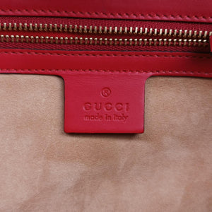 Pre-owned Gucci Sylvie Red×navy Leather 421882 shoulderbag | stylenewstar