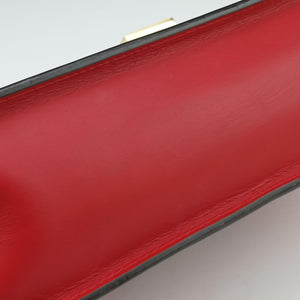 Pre-owned Gucci Sylvie Red×navy Leather 421882 shoulderbag | stylenewstar