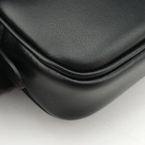 Pre-owned Miu Miu Logo belt Black leather bum bag/waist bag | stylenewstar
