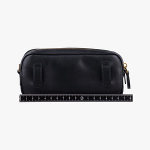 Pre-owned Miu Miu Logo belt Black leather bum bag/waist bag | stylenewstar