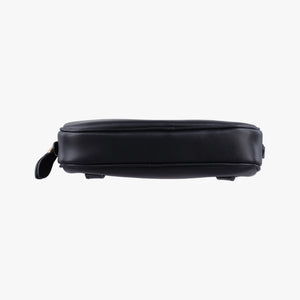 Pre-owned Miu Miu Logo belt Black leather bum bag/waist bag | stylenewstar