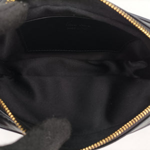 Pre-owned Miu Miu Logo belt Black leather bum bag/waist bag | stylenewstar