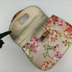 Pre-owned Gucci Bamboo Golden×Multicolour Leather 409398 shoulderbag | stylenewstar