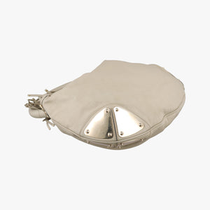 Pre-owned Gucci Bamboo Babouska Indy Hobo White Leather 177088 shoulderbag | stylenewstar