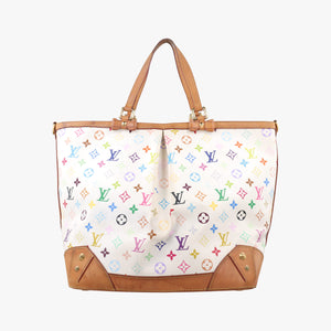Pre-owned Louis Vuitton SHARLEEN GM white Monogram Multicolor M93214 handbag | stylenewstar