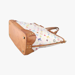 Pre-owned Louis Vuitton SHARLEEN GM white Monogram Multicolor M93214 handbag | stylenewstar