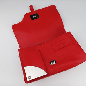 Pre-owned VERSACE Versace Borsa Stardvst Red leather shoulderbag | stylenewstar