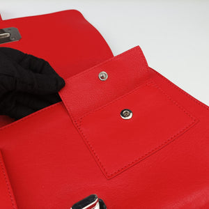 Pre-owned VERSACE Versace Borsa Stardvst Red leather shoulderbag | stylenewstar