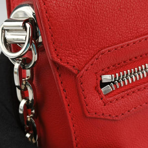 Pre-owned VERSACE Versace Borsa Stardvst Red leather shoulderbag | stylenewstar