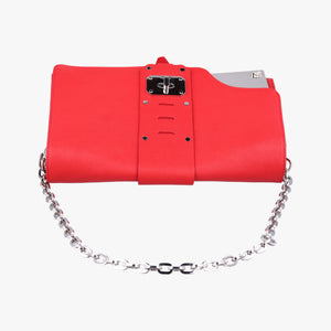 Pre-owned VERSACE Versace Borsa Stardvst Red leather shoulderbag | stylenewstar