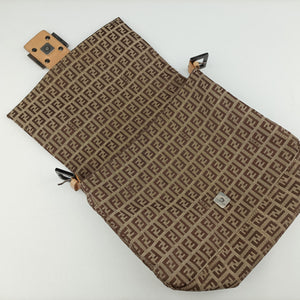 Secondhand Fendi Mamma Bucket Zucchino Brown× Beige canvas× Leather 8BR001 handbag | stylenewstar
