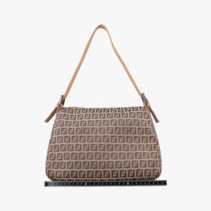 Secondhand Fendi Mamma Bucket Zucchino Brown× Beige canvas× Leather 8BR001 handbag | stylenewstar