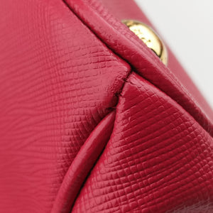 Pre-owned Prada Galleria Red SAFFIANO Leather BN1844 handbag | stylenewstar