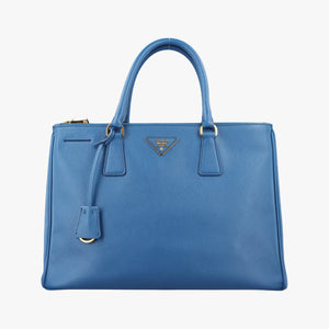 Pre-owned Prada Galleria Blue SAFFIANO Leather BN1801 handbag | stylenewstar