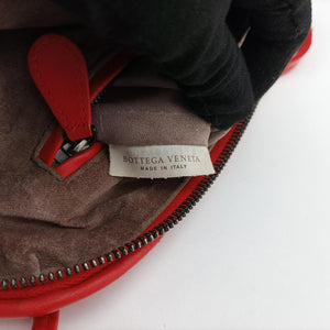 Pre-owned Bottega Veneta NODINI Intrecciato Red lambskin shoulderbag | stylenewstar
