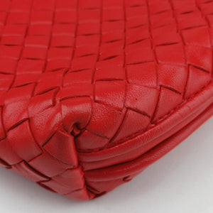 Pre-owned Bottega Veneta NODINI Intrecciato Red lambskin shoulderbag | stylenewstar